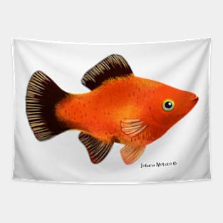 Red Wagtail Platy Fish Tapestry