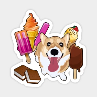 Summer Treats Corgi Magnet