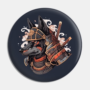 samurai dog Pin