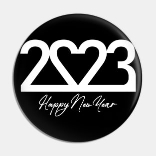 Happy New Year 2023 - White Pin