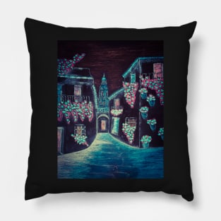 Night Village Pillow