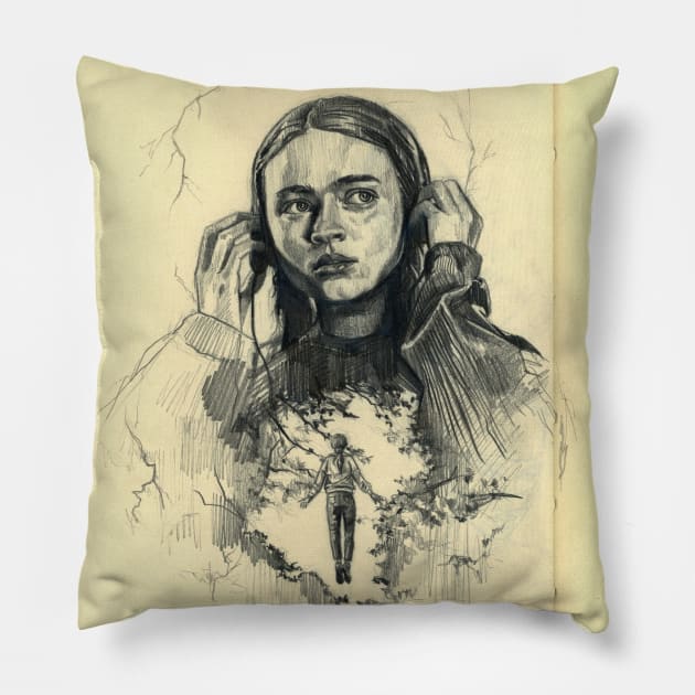 Max Mayfield - Stranger Things Pillow by Belén Diz Juncal