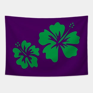 Hibiscus green Tapestry