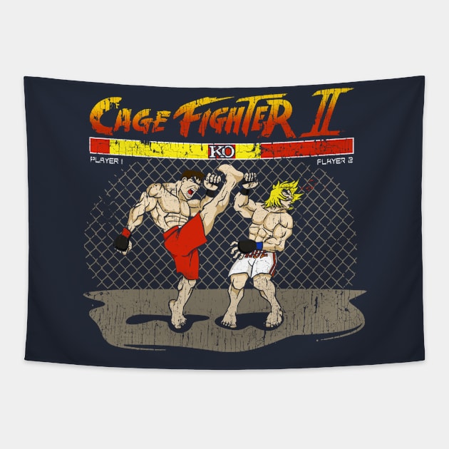 Cage Fighter II Tapestry by RoundFive