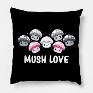 Demigirl Pride Flag Cute Mushroom Kawaii Fungi Pillow