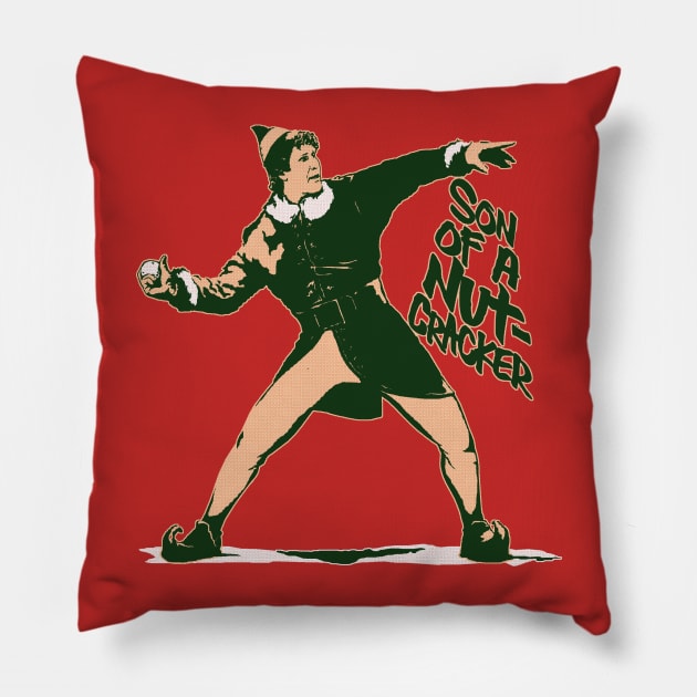 Son of a Nut-Cracker: Snowball Thrower Pillow by RangerRob