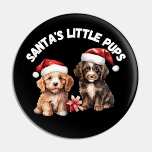 Santa's Little Pups, Holiday, Christmas Pin