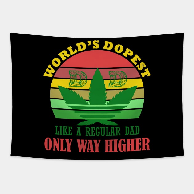 world's dopest dad retro Tapestry by RedLineStore