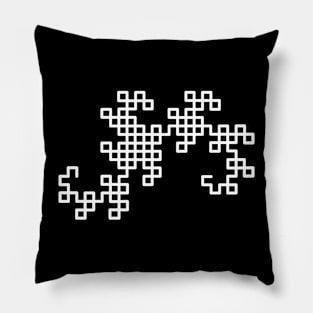 Dragon Curve Fractal Pillow