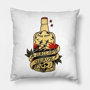 One Pint Sailor Tattoo Pillow