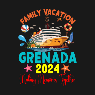 Family Vacation Grenada 2024 Family Matching Group Summer T-Shirt