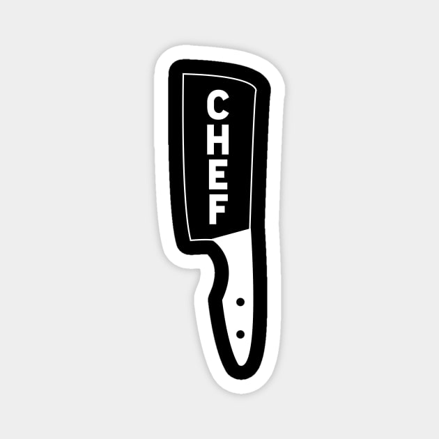 Chef Knife Funny Cooking Tee Shirt Magnet by RedYolk