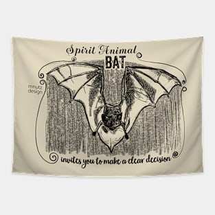 Spirit animal Bat black Tapestry