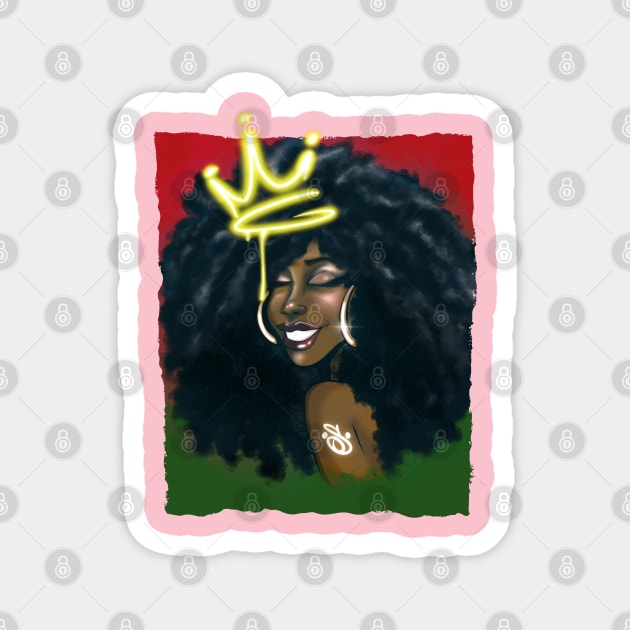 Natural Queen Magnet by TyteKnitz_Tees