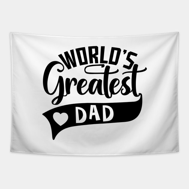 World's Greatest Dad Tapestry by ArticArtac