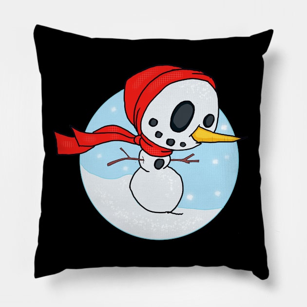 Snow Sculpture Pillow by pencilnekarts