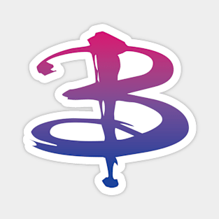 B Logo Bisexual Pride Magnet