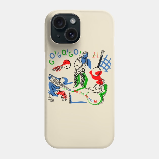 Reach for the Rhythm - Jazz & Blues (alt. colors) Phone Case by worksoflove