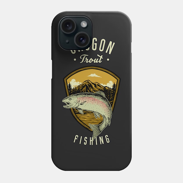 oregon trout fishing Phone Case by damzu