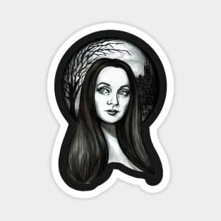 Morticia Addams Magnet