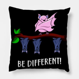 Dare to Be Different Funny Dabbing Bat Fun Pillow