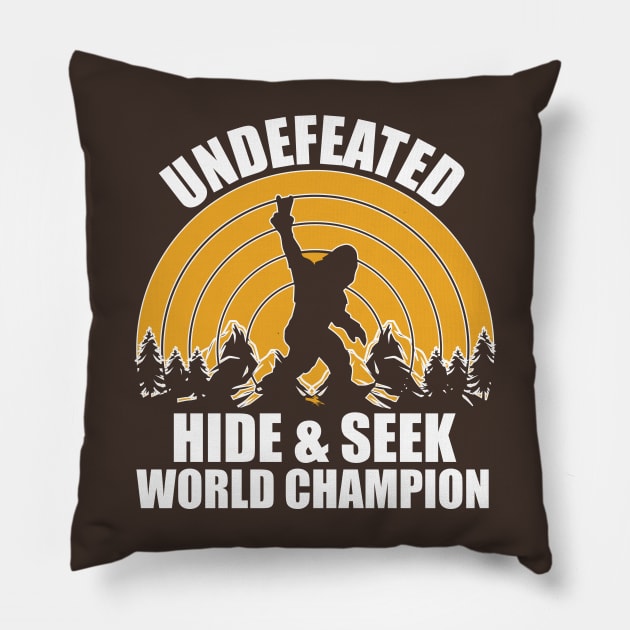 Hide & Seek World Champion Bigfoot Pillow by Clawmarks