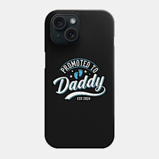 Dad Est 2024 Soon To Be Dad Promoted To Daddy Fathers Day Phone Case