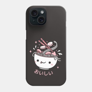 Cute Ramen Spilling Toppings Oishii Phone Case