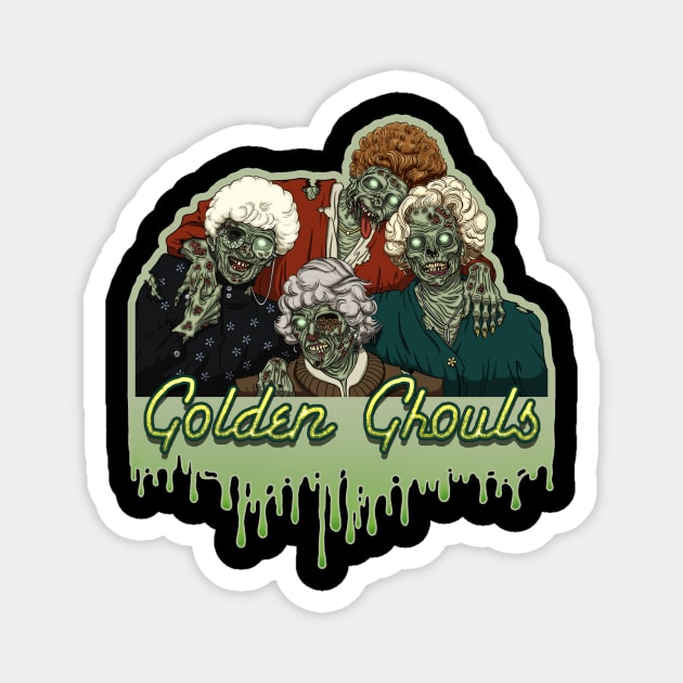 Golden Ghouls Magnet by evolvingeye