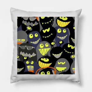 monster fun - dark Pillow