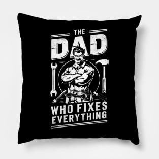 Fathers Day Worlds Best Dad Father Birthday Gift For Daddy Handyman Tools Funny Present DIY Carpenter Builder Pillow