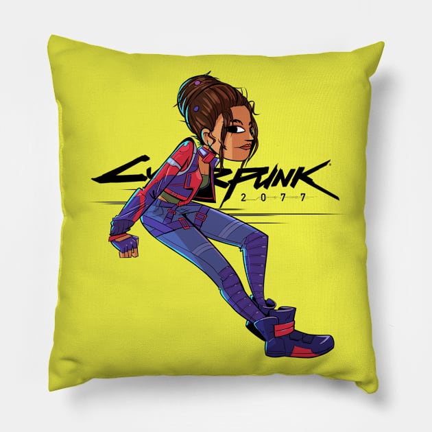 Panam Palmer - Cyberpunk 2077 Pillow by sythelum