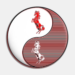 yin yang balance harmony design eastern philosophy horse Pin