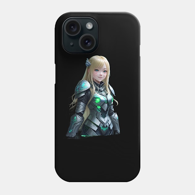 Smiling Anime Girls In Armor Phone Case by JayDs Shop