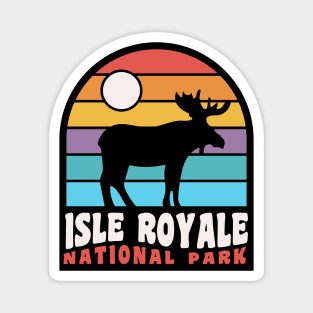 Isle Royale National Park Moose Badge Magnet