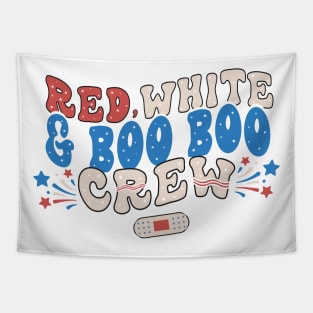 Red, White & Boo Boo Crew Nurse Tapestry