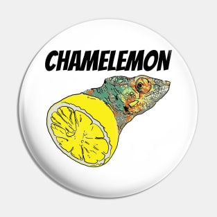 Funny Chameleon Lemon Chamelemon Pin