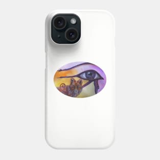 Fox and Eye of Horus Phone Case