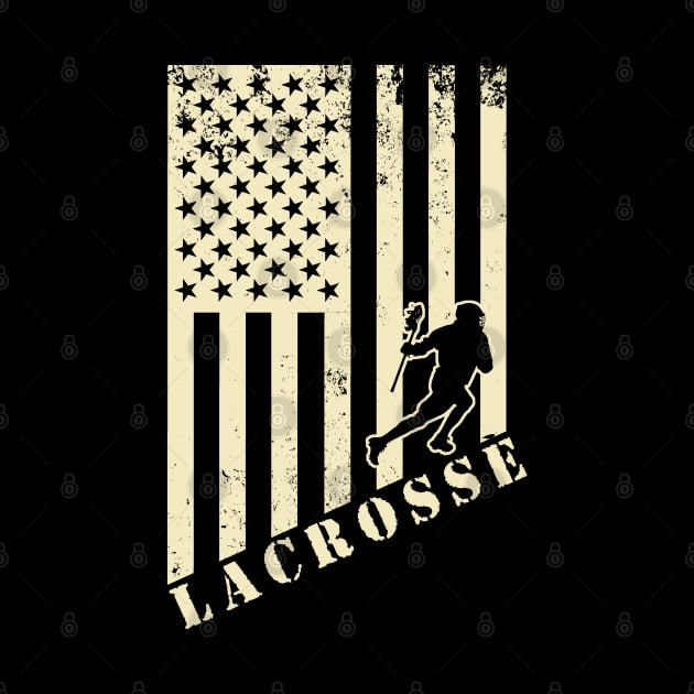 Lacrosse Usa American Flag by Zen Cosmos Official