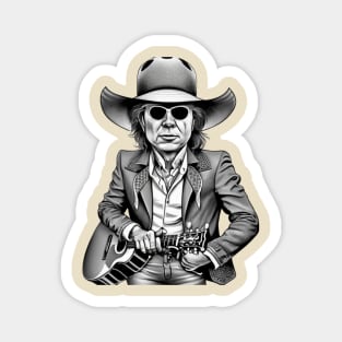 Dwight Yoakam Playing Guitar Magnet