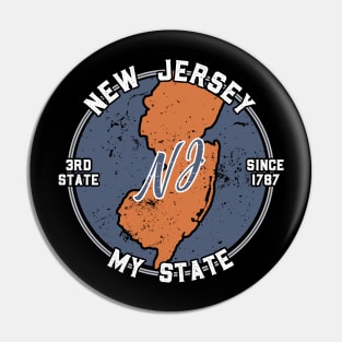 New Jersey My State Patriot State Tourist Gift Pin