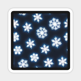 Just a Elegant Snowflake Pattern - Winter Wonderland Design for Home Decor Magnet