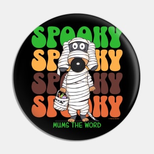 Funny Cute Spooky Mummy Halloween Doxie Dachshund Dog Pin