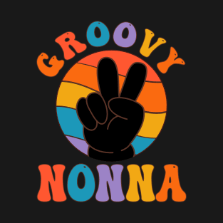 Vintage Groovy Nonna Peace Sign Love Hippie T-Shirt