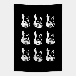 Bass Guitar Bodies Dark Theme Tapestry