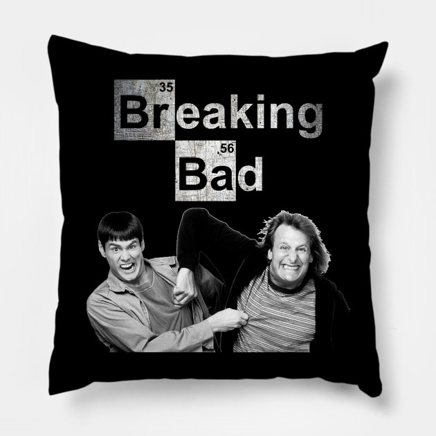 Breaking Bad Dumb and Dumber Vintage Pillow by Old Gold