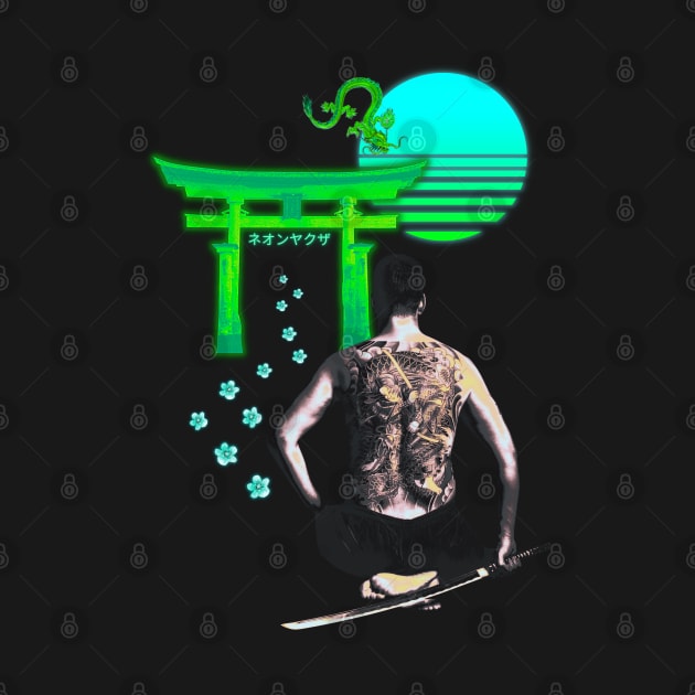 Silver Yakuza Vaporwave Synthwave Aesthetic by Shirt Vibin