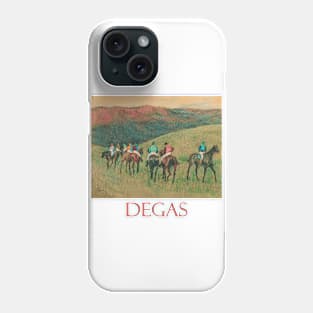 Racehorses in a Landscape by Edgar Degas Phone Case