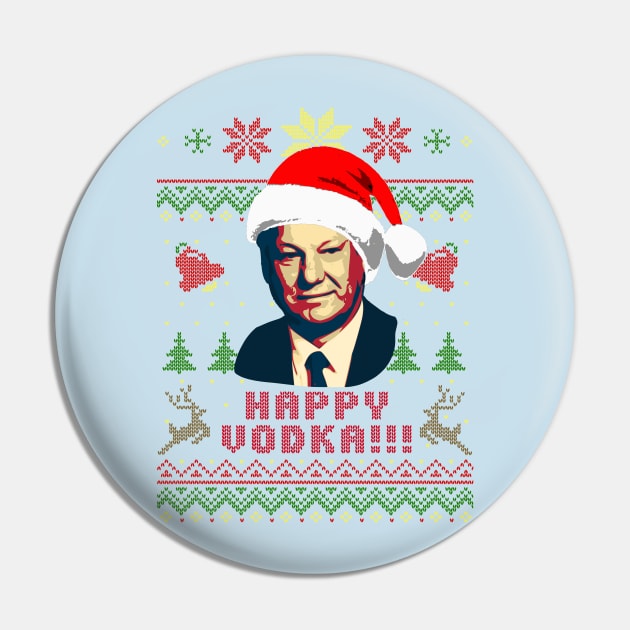 Boris Yeltsin Happy Vodka Pin by Nerd_art