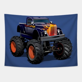 Cartoon Monster Truck Tapestry